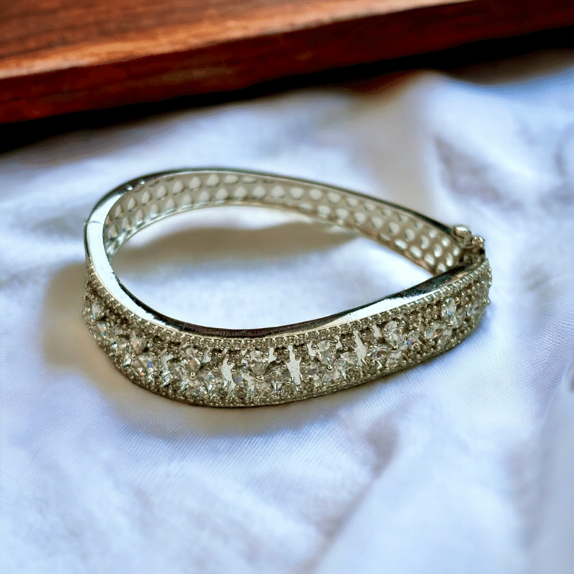 Diamond Bracelet in Silver Finish