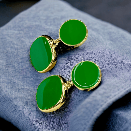 Gold Plated Emerald Earrings