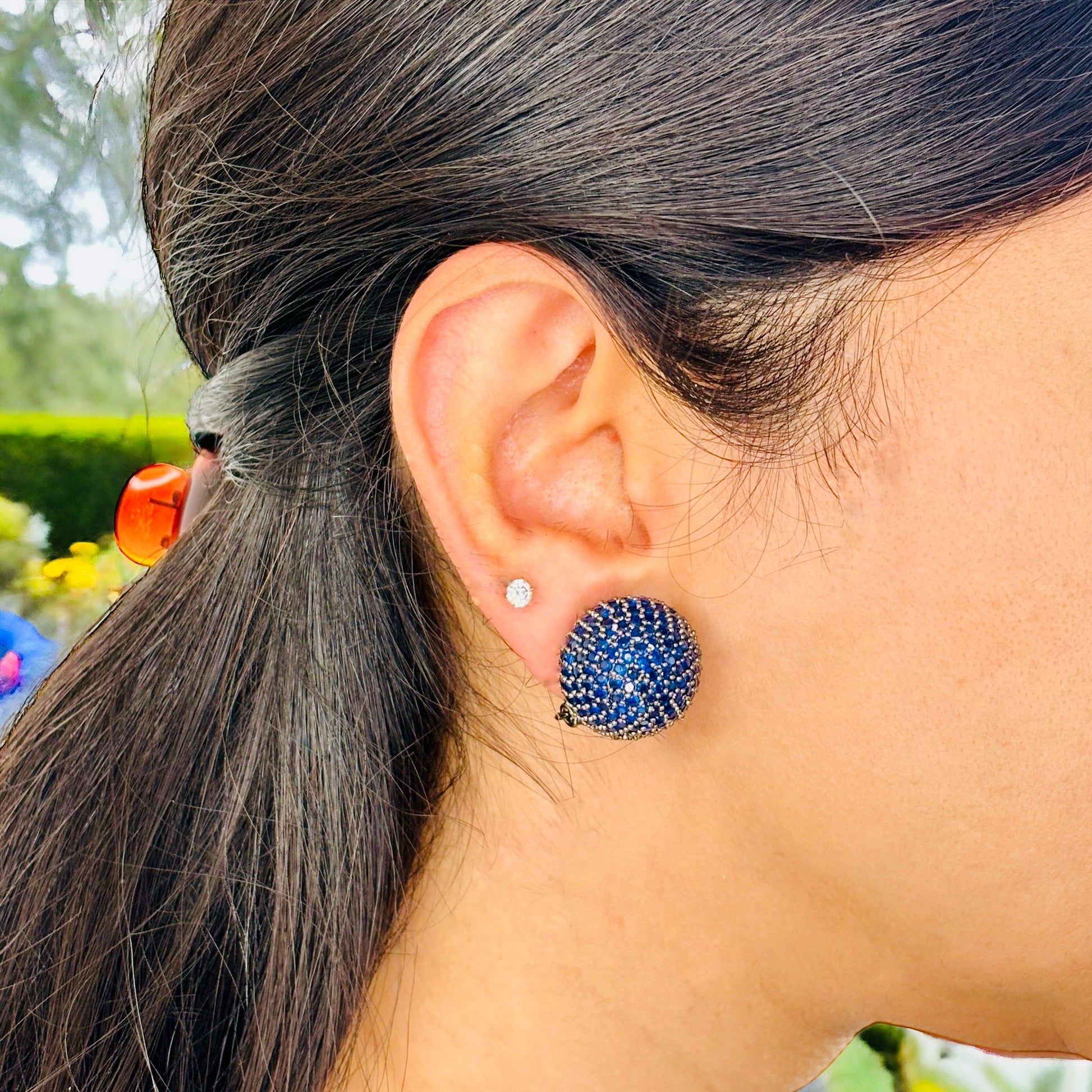 Royal Blue Zircon Studs - Juwelen