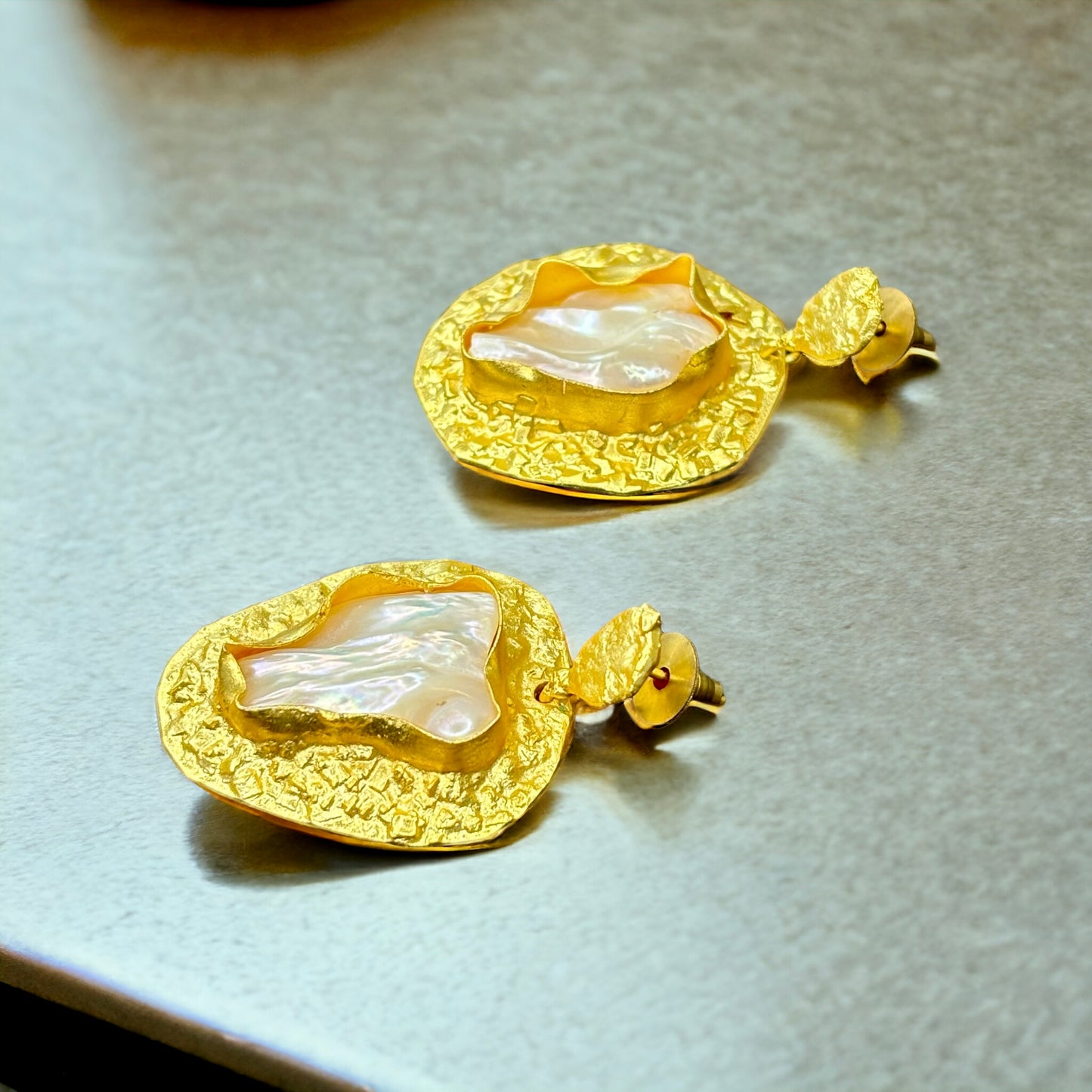 Gold-Plated Baroque Earrings